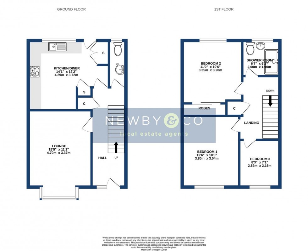 Floorplan for Ash Close, Ratby, Leics