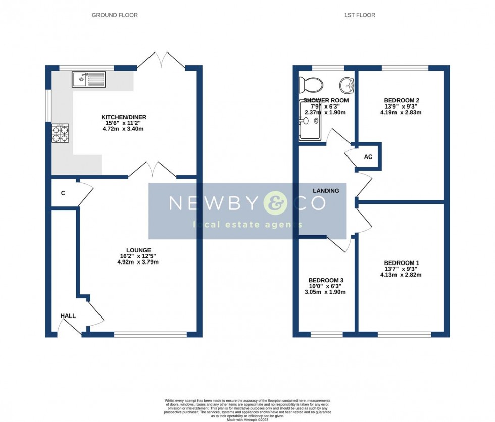 Floorplan for Bramble Drive, Newbold Verdon, Leicester