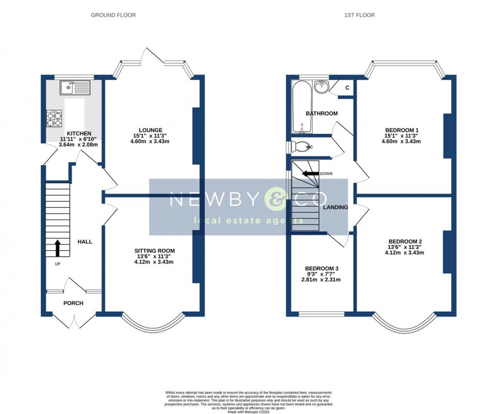 Floorplan for Kingswood Avenue, Western Park, Leicester