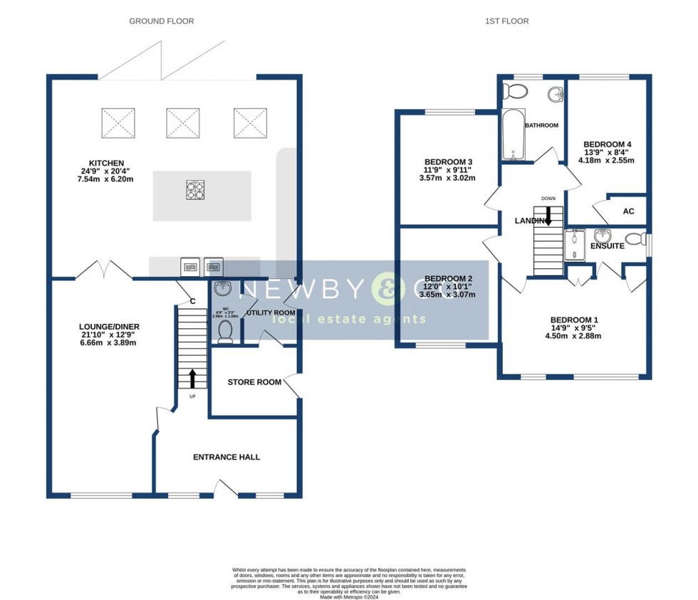 Floorplan for Barry Drive, Kirby Muxloe, Leicester